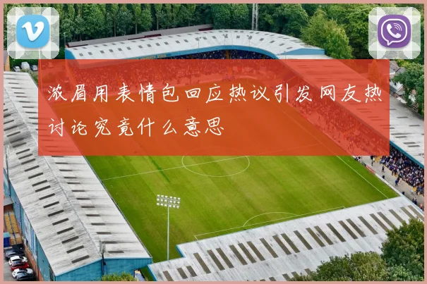 浓眉用表情包回应热议引发网友热讨论究竟什么意思